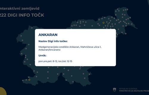 Digi info točke - zemljevid