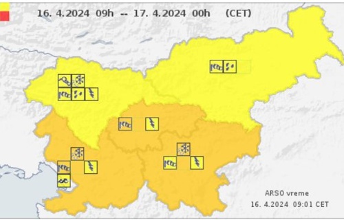 Arso oranžni alarm 17.4.24